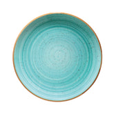 Bonna China Sea Blue dia.8" h:1.5" 17 oz. Round Blue Porcelain Bowl (Set of 4)